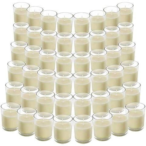 Belle Vous 48 Pack Unscented Votive Candles Cover