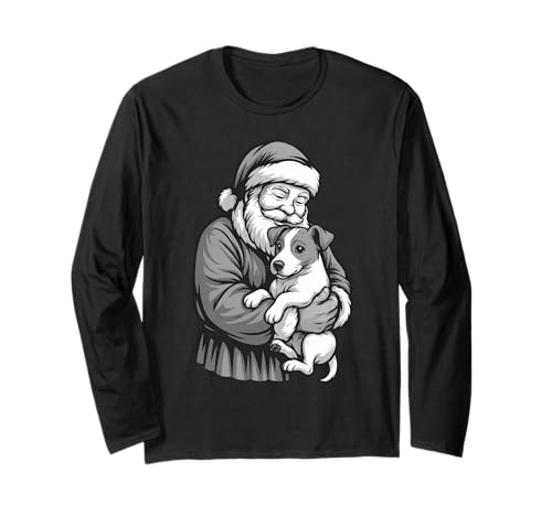 ジャック・ラッセル・テリア サンタクロース クリスマス 犬好き 長袖Tシャツ