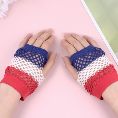 Guantes de red de la bandera estadounidense de diseño retro 4
