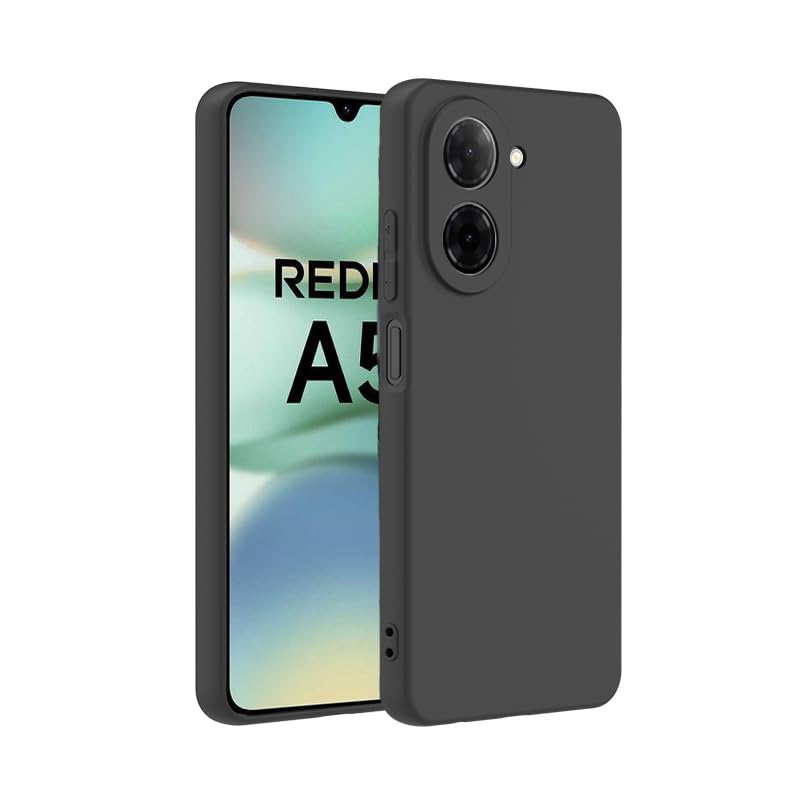 Afikyutu Funda para Xiaomi Redmi A5 4G, Carcasa de Silicona de TPU Suave, Anti-rayones, Antigolpes Protección Móvil Cover-Negro