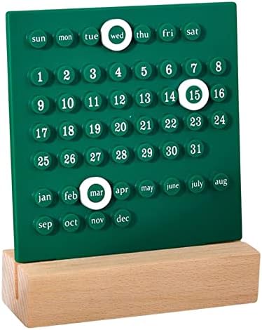Amazon.com : GDYOOSHOW Perpetual Calendar Desk Wood Calendar Stand ...