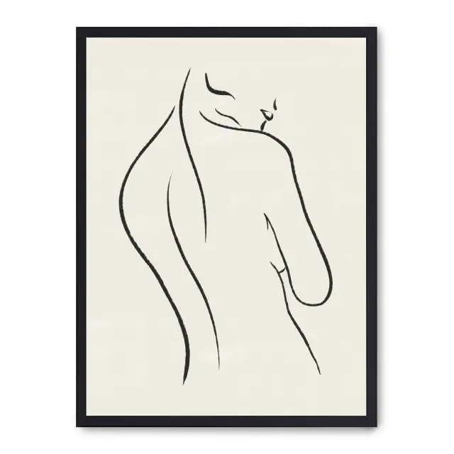 Cuadro woman line art xiv tableau minimaliste femme pour salon élégant