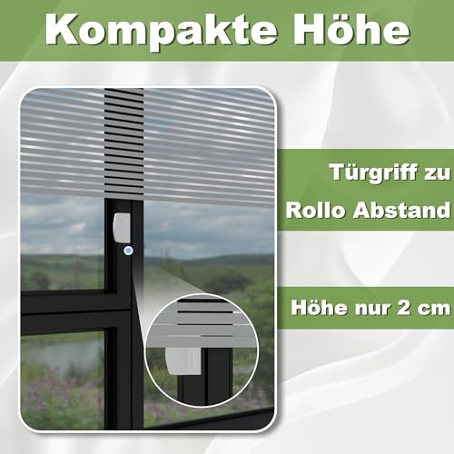 DIYGEEK Balkontürgriff außen - Terrassentür Griff mit Verdeckten Schrauben, ohne Bohren, für Balkon-, Terrassen- und Fliegengittertüren, Wetterfest und Langlebig (Weiß)
