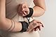 Obaie Weiche Manschetten - Handschellen aus Polyester und Metall - BDSMS Toys für Anfänger - Handschellen Sex Bett - Handfesseln Erotische für Paare - BDSM Handschellen für Bondage - Schwarz
