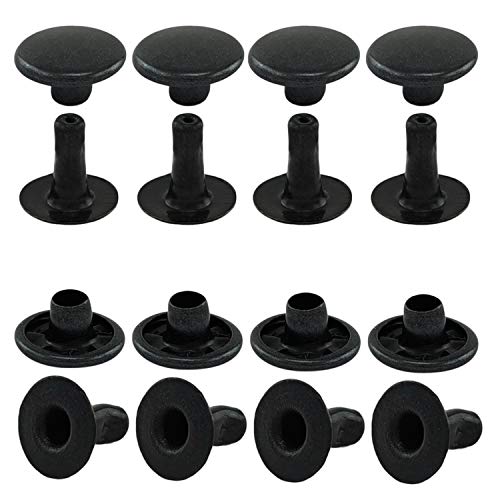 Preisvergleich Produktbild GETMORE Parts Hohlnieten, Einzelkopf, Einzelkopfniete, einseitig verschlossen, zweiteilig, Stahl - ab 100 Stück, 6 mm, schwarz