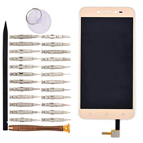 Image of LCD Screen Display with Digitizer Touch Panel Without Bezel Frame Compatible with Asus Zenfone Live ZB501KL Zenfone 3 Go(Golden)