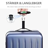 FREETOO Gepäckwaage Tragbare Digitale Kofferwaage LCD-Anzeige mit Hintergrundbeleuchtung Tara-Funktion Praktisch für Reisen/Familienleben bis 50KG (Schwarz)