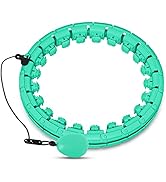 Brebon Weighted Hoola Exercise Fit Hoops Plus Size for Weight Loss, 2 in 1 Weight Loss 24 Detacha...