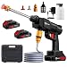 DKIEI Pressure Washer Cordless, Electric High Pressure Washer Portable Jet Washer Kit with 2 * 1500mAh Battery 2*Spray Nozzles 5M Hose, Washer Cleaner Machine for Car Garden Floor, Black