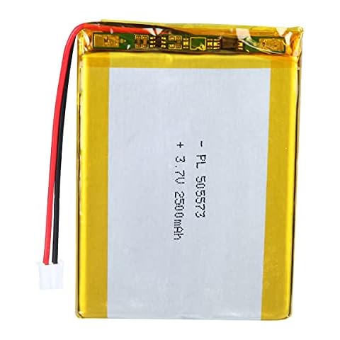 YDL 3.7V 2500mAh 505573 Lipo Battery Rechargeable Lithium Polymer ion Battery Pack with PH2.0mm JST Connector Cover