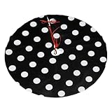 Polyvalent pour tout décor : le design classique de la jupe de sapin à gros pois noir et blanc s'adapte parfaitement à différents styles de décoration de vacances, des lumières vives aux ornements élégants, créant une ambiance cohésive et élégante sous votre arbre.