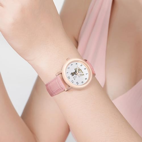 Books Cats Life is Sweet Classic Watches for Women Funny Graphic Pink Girls Watch Easy to Read4