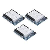 LT Easiyl 3 Stück Proto Shield Prototyp-Erweiterungsplatine mit SYB-170 Mini-Breadboard-Basis Kompatibel mit Ar-duino Kompatibel mit UNO R3 ProtoShield 70 X 54 Mm