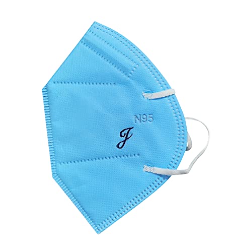 Image of GOLU MOLU Cotton White Formal Handkerchief Pack Of 6 | Office Travel Daily Use | Custom Initial Design | Free Size | Cotton Fabric | Customised N95 Mask Included