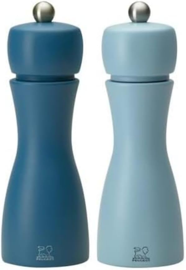 "Peugeot Tahiti DUO Summer Salt and Pepper Mill Set 15cm - 6"". 2 Shades of Blue" (2/33279)