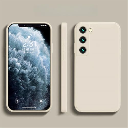 Funda de Silicona líquida para Samsung S24 Galaxy S20 S21 S22 S23 FE Plus Note10 20 A52 A31 A41 A71 A51 A72 A70 A50 Coque, Blanco, para Galaxy S24 Ultra