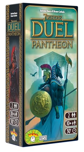 Asmodee 7 Wonders Duel Pantheon Board Game Expansion - Intense Two-Player Battles in The Ancient World, Strategy Game for Kids and Adults, Ages 10+, 2 Players, 30 Minute Playtime