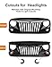 Grille Compatible with JK 2007-2017 Front Bumper Grill with Turning Signal Light, Black