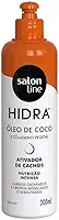 Salon Line, Ativador de Cachos, Hidra Nutrição Intensa, Óleo de Coco, Vegano - Cabelos Lisos, Ondulados, Cacheados e Crespos, 300 ml