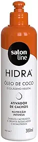 Salon Line, Ativador de Cachos, Hidra Nutrição Intensa, Óleo de Coco, Vegano - Cabelos Lisos, Ondulados, Cacheados e Crespos, 300 ml