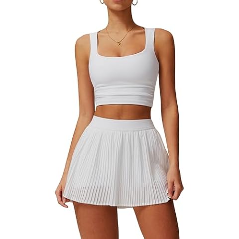 ABOCIW 2 Piece Tennis Dress Set with Skirt Cover