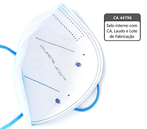 Respirador Pff2 Azul Sem Valvula Com 10 Unidades