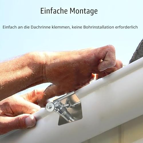 WiTi Dachrinnenhalterung für Eufy, Arlo Solarpanel, verstellbare Edelstahlhalterung, um Sonne zu bekommen, keine Bohrerinstallation, kompatibel mit 1/4 Schraube Kamera