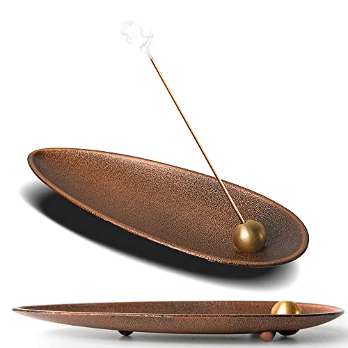 Lot de 2 porte-encens en métal pour comptoirs, salle de méditation, yoga, maison, bureau Cover