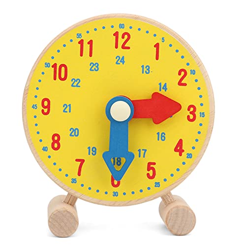 Wooden Clock Learning Educational Kindergarten Toy Numbers Clock Model Children Wood