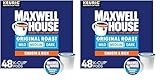 Maxwell House Original Roast Medium Roast K-Cup Coffee Pods, 48 ct. Box (Pack of 2)