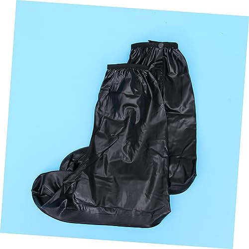 Cubrezapatos impermeables de PVC para hombre, alta protección, cierre con cremallera, antideslizantes, talla XXL, color negro miniatura 4