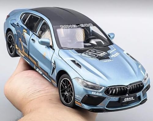 Image of 1:24 M8 Toy Car M8 Model Cars Die Cast Metal Car with Light Sound Pullback Openable Door Cars Toy