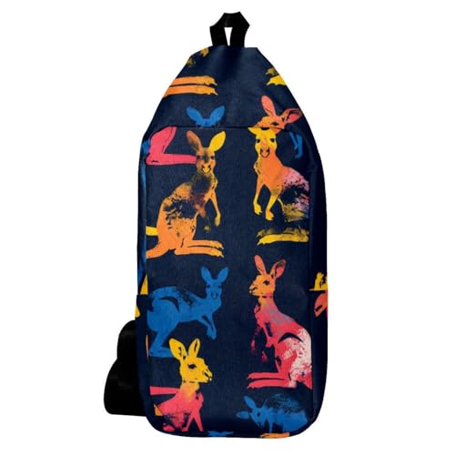 Sac à dos kangourou à bandoulière ergonomique et compact avec design multicolore