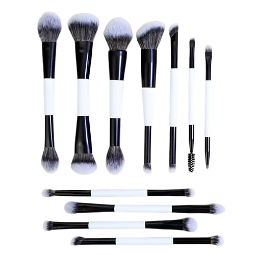 T500 Professional Makeup Brush Set 22-in-11 Double-Sided Makeup Brushes for Foundation Contour Blush Highlight & Eyeshadow Face & Eye Makeup Brush Kit with Soft Synthetic Bristles & Brush Bag