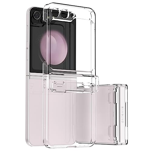araree Nukin 360 Samsung Galaxy Z Flip 5 Case with Hinge Protection, Lightweight Full Body Protective Hard PC Cover Designed for Samsung Galaxy Z Flip 5 5G - Clear…