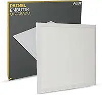 Painel LED Plafon 36W 6500K Branco Frio, Quadrado de Embutir, Bivolt, para Gesso e Teto