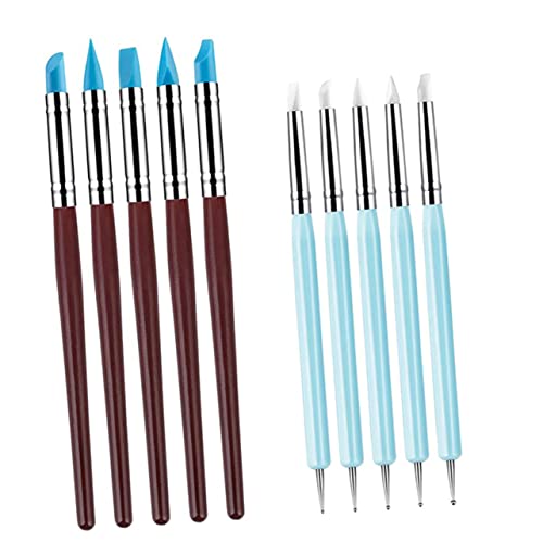 ARTIBETTER 10-Piece Clay Tool Set DIY Pottery Clay Tools Shaping Pens Sculpture Pens for Carving Shaping Modeling Cutting Scraping Smoothing Decorating