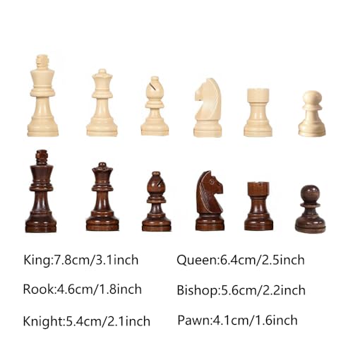 Set de Ajedrez Madera Magnético Plegable 15 Pulgadas miniatura 4