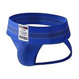 Homme Jockstraps sous-vêtements Ceinture Large Supporter Athlétique Confortable Jockstrap Sport Homme Jockstrap Homme (FR/ES, Alpha/Lettres, TG, Taille Normale, Taille Normale, Bleu)