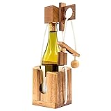 Gift Wine Puzzles to Be Funny Unique Game Puzzle Gifts for Wine Lovers and Adults on Party to Challenges Wood Brain Teaser Puzzles with Lock Combination of Bottle Think Before Drink