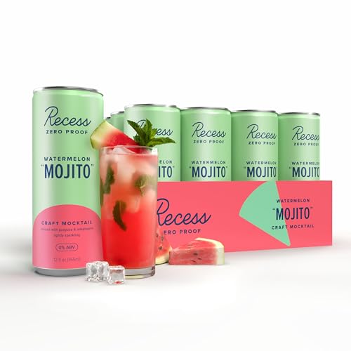 Image of Recess Zero Proof Watermelon Mojito Mocktail, 12 Pack