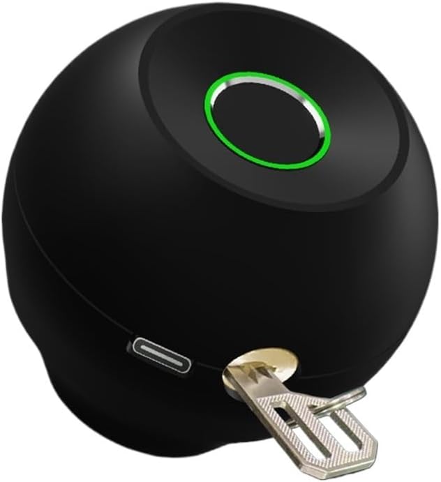 Smart Fingerprint Door Rechargeable Electronic Door Lock with Keys TUYA App Control for Bedrooms Cloakroom(Silver)