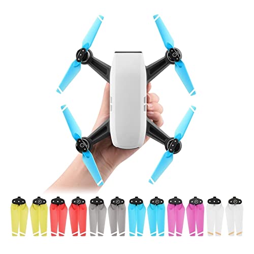 Qklyxr 8PCS 4730F Hélice de liberación rápida Cuchillas plegables Reemplazo kits accesorios coloridos Repuestos 4730 ventiladores, for DJI Spark Drone Hélice para dron de carreras FPV(Schwarz) - imagen 2