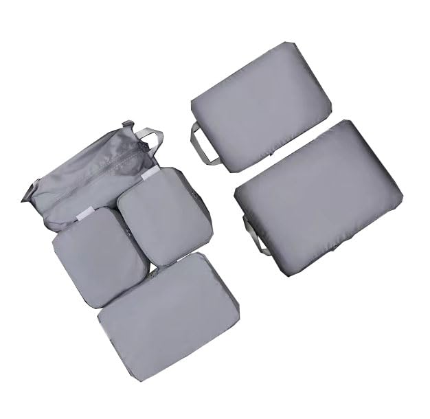The Organizer 6-Piece Set Is Dustproof and Waterproof, With Exquisite Details Designed to Make Your Travel Experience More Convenient and Comfortable! (Gray)
