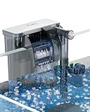 Pawfly Aquarium Filter Ultra Quiet Fish Tank HOB Filter for Aquariums up to 10 Gallons Hanging Power Filter with 110 GPH Water Pump Adjustable Water Flow Oil Skimmer for Small Tank Filtration