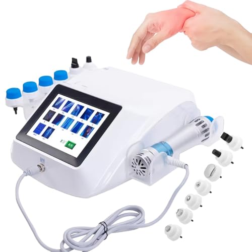 Instrumento de fisioterapia por ondas de choque, máquina de ondas de choque extracorpóreas ED, con 7 cabezales de masaje y pantalla, masajeador para aliviar el dolor, para aliviar el dolor