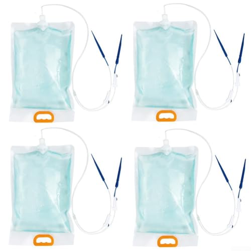4 sacchetti per irrigazione a goccia da 3 5 litri per piante con flusso regolabile per un'irrigazione automatica efficiente (A)
