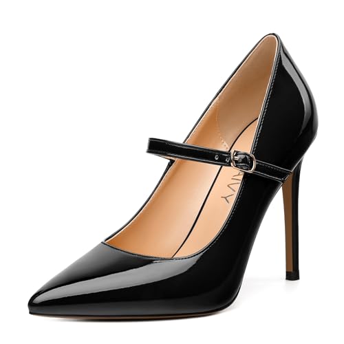 Women's Pumps, Buckle Backstrap High Heels, Pointed Toe Fashion Stiletto Heel Shoes for Wedding Daily Working