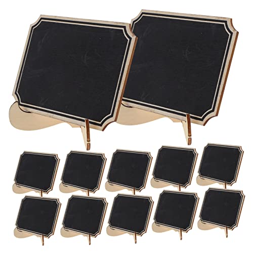 HOODANCOS 20pcs Small Chalkboard Sign Erasable Memo Boards for Home Restaurant and Events Premium Wooden Base for Messages and Drawings