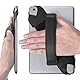 JOYLINK Universal Tablet-Handschlaufe, 360 Grad drehbarer Ledergriff mit elastischem Gürtel, sicher und tragbar für Tablets von 7,9 - 8,4 Zoll (Samsung Asus iPad Mini), Schwarz